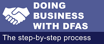 Graphic with ilnk to Doing Business with DFAS page